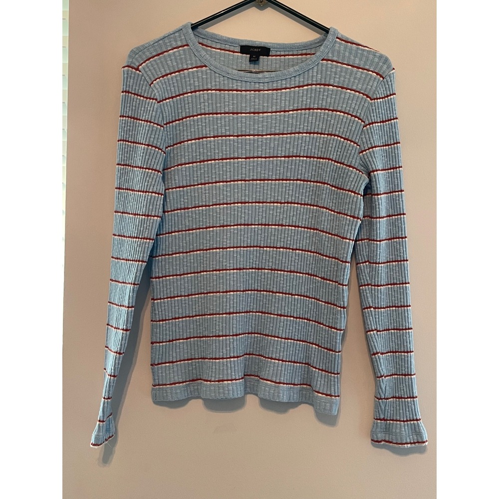 J. Crew Slim Perfect Ribbed Longsleeve Shirt Medium